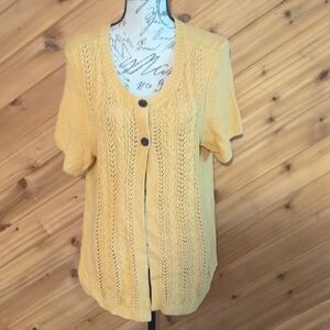Christopher & Banks Sunny Yellow Knit Cardigan